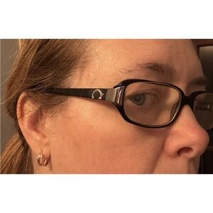 Salvatore Ferragamo FRAMES EYEGLASSES Glasses Black Silver Luxury VTG #2570 135